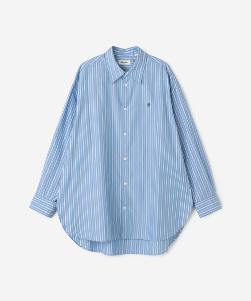 GYMPHLEX（ジムフレックス）の「Gymphlex | コットンポリエステル レギュラーカラーチュニックシャツ WOMEN（シャツ/ブラウス・レディース・ブルー系その他・12）」の2枚目の写真