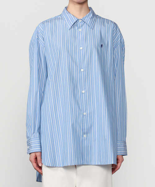 GYMPHLEX（ジムフレックス）の「Gymphlex | コットンポリエステル レギュラーカラーチュニックシャツ WOMEN（シャツ/ブラウス・レディース・ブルー系その他・12）」の9枚目の写真