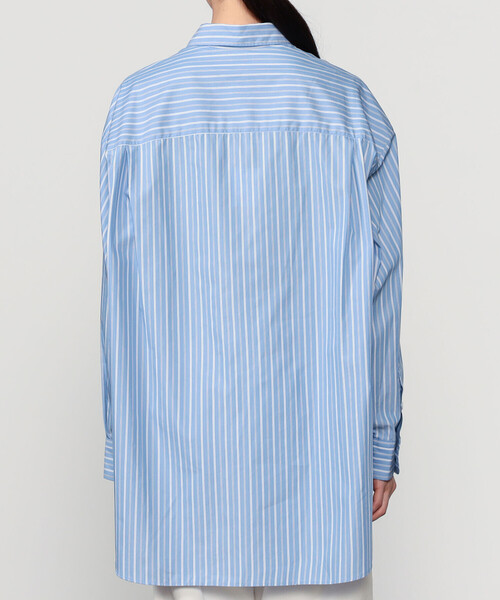 GYMPHLEX（ジムフレックス）の「Gymphlex | コットンポリエステル レギュラーカラーチュニックシャツ WOMEN（シャツ/ブラウス・レディース・ブルー系その他・12）」の11枚目の写真