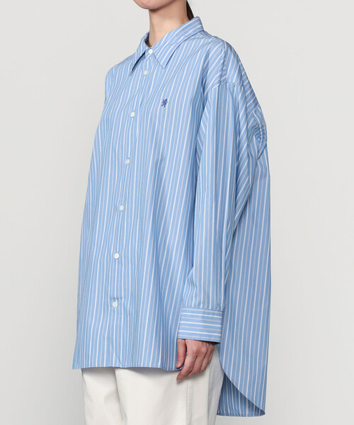 GYMPHLEX（ジムフレックス）の「Gymphlex | コットンポリエステル レギュラーカラーチュニックシャツ WOMEN（シャツ/ブラウス・レディース・ブルー系その他・12）」の13枚目の写真