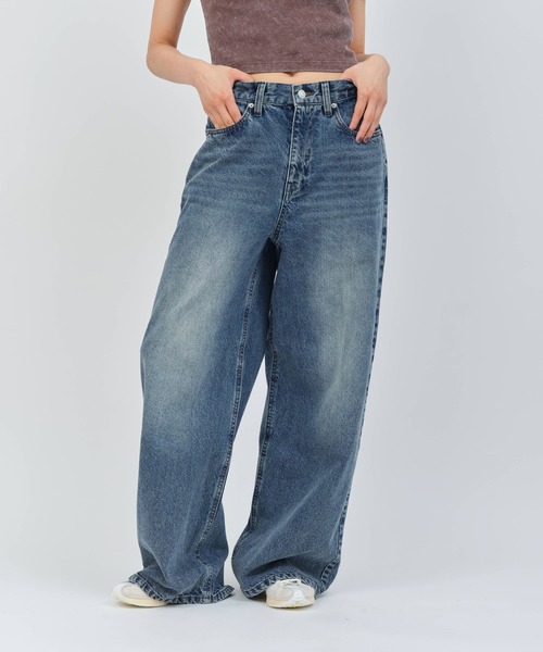 atmos pink(アトモスピンク)の「atmos pink Loose Denim Pants / アトモス ピンク ルーズ デニム パンツ(その他パンツ・レディース・ブルー/ブラック・XS/M/S)」の12枚目の写真