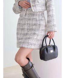 MERCURYDUO | オリジナルツイード台形ミニスカート(スカート)