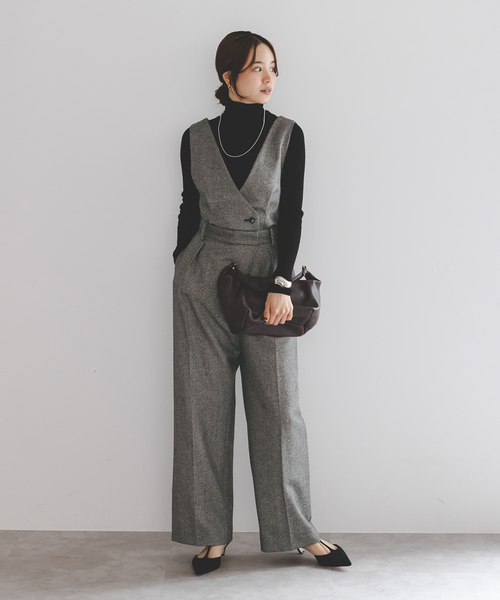 Noble(ノーブル)の「《WEB・有楽町店限定追加》3wayラメツイードオールインワン(つなぎ/オールインワン・レディース・ブラック/ベージュ・36/38)」の19枚目の写真