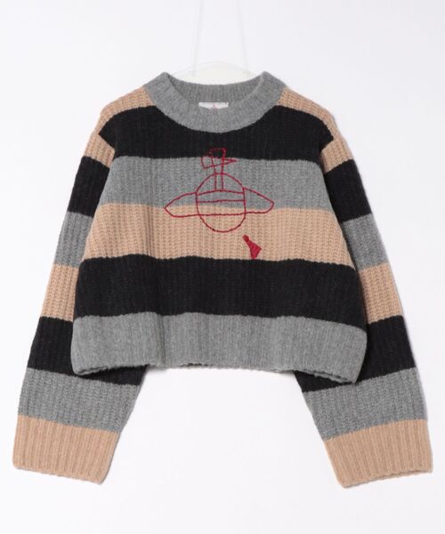 【ViVienne Westwood】テクスチャーチェックニットプルオーバー Vivienne Westwood（ヴィヴィアンウエストウッド）の「ﾃｸｽﾁｬｰ