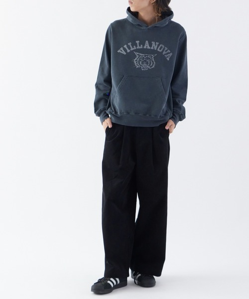 REMI RELIEF（レミレリーフ）の「REMI RELIEF/レミレリーフ SP加工 裏毛 パーカー (VILLANOVA)（パーカー・メンズ・グリーン/ヘザーグレー/ブラック・L/M/XL）」の7枚目の写真