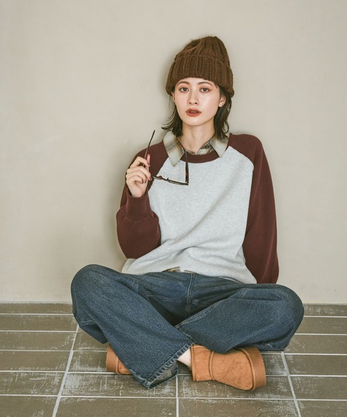 LAKOLE（ラコレ）の「アンクルフェイクムートンブーツ / 581075（ブーツ・レディース・ブラック/ベージュ/ブラウン・MEDIUM/LARGE）」の21枚目の写真