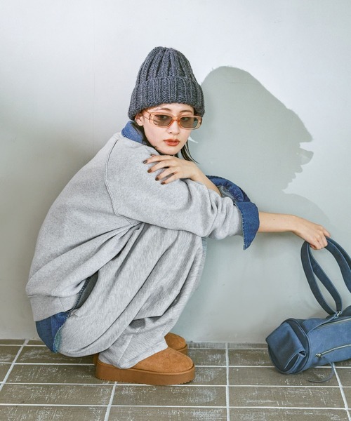 LAKOLE（ラコレ）の「アンクルフェイクムートンブーツ / 581075（ブーツ・レディース・ブラック/ベージュ/ブラウン・MEDIUM/LARGE）」の17枚目の写真