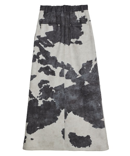 スカート COW PATTERN SUEDE LIKE SKIRT BLACK/M COW PATTERN SUEDE LIKE SKIRT
