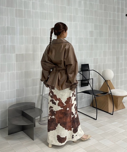 【専用】COW PATTERN SUEDE LIKE SKIRT COW PATTERN SUEDE LIKE SKIRT（スカート）｜Ameri（アメリ）の