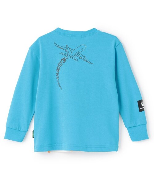 kladskap（クレードスコープ）の「【JAL】切替長袖Tシャツ（Tシャツ/カットソー・キッズ・サックスブルー/オレンジ・90cm/110cm/100cm/120cm/130cm）」の3枚目の写真