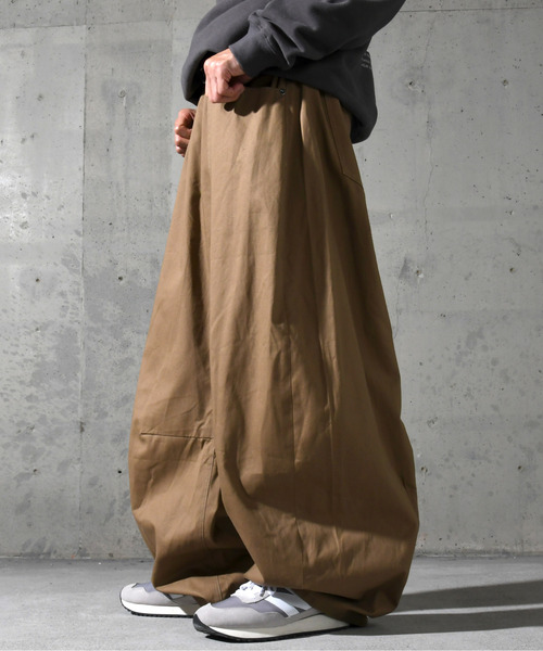 neos】ワイドカーブパンツ メンズ チノパンツ バルーンシルエット ユニ