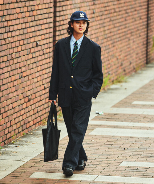 プリーツジャケット　wool like ネイビー　サイズ2 セール】NAUTICA/ノーティカ ヴィンテージライク ウール 2B ネイビー