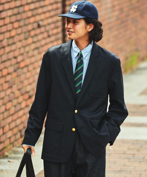 セール】NAUTICA/ノーティカ ヴィンテージライク ウール 2B ネイビー