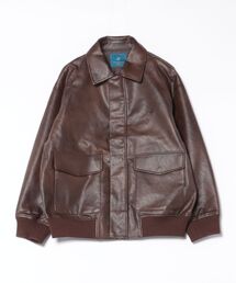 BEVERLY HILLS POLO CLUB（ビバリーヒルズポロクラブ）の「【BEVERLY HILLS POLO CLUB/ビバリーヒルズポロクラブ】オーバーサイズ ヴィンテージデザイン ショート丈 A-2 フェイクレザージャケット/合皮ブルゾン/レディース メンズ（ブルゾン・メンズ）」