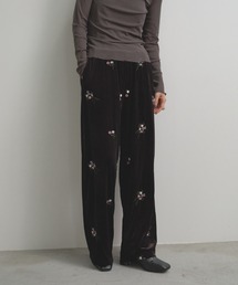 Shelly island | 花柄刺繍ベロアパンツ(その他パンツ)