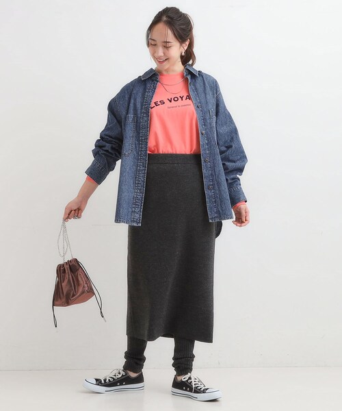 SHOO・LA・RUE（シューラルー）の「ワンランク上の着こなしに レギンスつきスカート（スカート・レディース・ブラック/ダークグレー・00）」の5枚目の写真