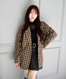 CECIL McBEE | チェック柄シングルジャケット(テーラードジャケット)