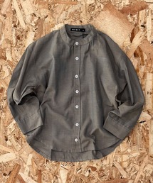 Outfitter lab（アウトフィッターラボ）の「無地レギュラー バンドカラー オーバーシャツ（シャツ/ブラウス）」