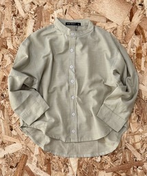 SHISKY（シスキー）の「無地レギュラー バンドカラー オーバーシャツ（シャツ/ブラウス）」