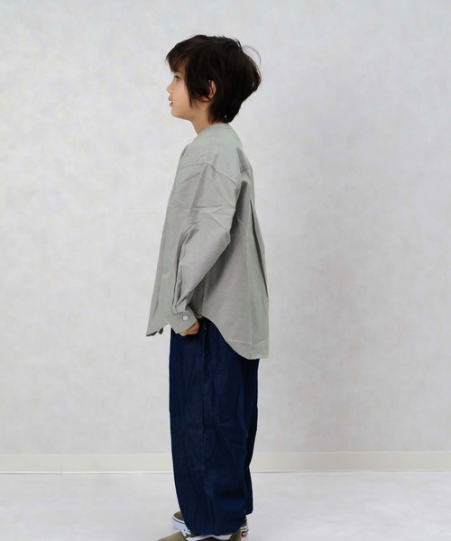SHISKY(シスキー)の「無地レギュラー バンドカラー オーバーシャツ(シャツ/ブラウス・キッズ・グリーン系その他/ホワイト系その他/ベージュ系その他/グレー系その他・140/130/120/110/160/150)」の17枚目の写真