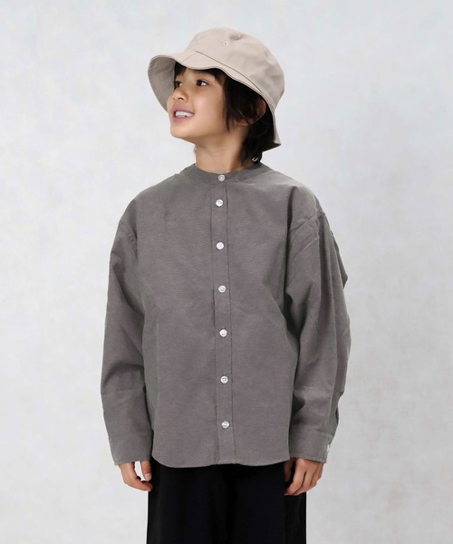 SHISKY(シスキー)の「無地レギュラー バンドカラー オーバーシャツ(シャツ/ブラウス・キッズ・グリーン系その他/ホワイト系その他/ベージュ系その他/グレー系その他・140/130/120/110/160/150)」の19枚目の写真