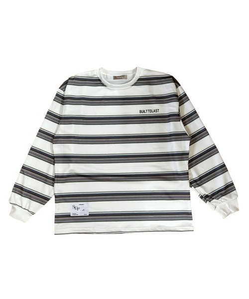 VIBGYOR（ヴィブジョー）の「ワンポイントマルチボーダールーズロンT/ユニセックス 韓国(CZ)（Tシャツ/カットソー・メンズ・ブルー/イエロー・MEDIUM/LARGE）」の12枚目の写真