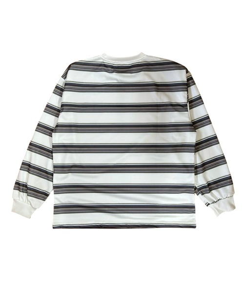 VIBGYOR（ヴィブジョー）の「ワンポイントマルチボーダールーズロンT/ユニセックス 韓国(CZ)（Tシャツ/カットソー・メンズ・ブルー/イエロー・MEDIUM/LARGE）」の13枚目の写真