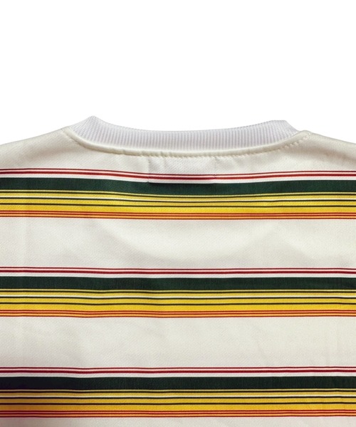 VIBGYOR（ヴィブジョー）の「ワンポイントマルチボーダールーズロンT/ユニセックス 韓国(CZ)（Tシャツ/カットソー・メンズ・ブルー/イエロー・MEDIUM/LARGE）」の15枚目の写真