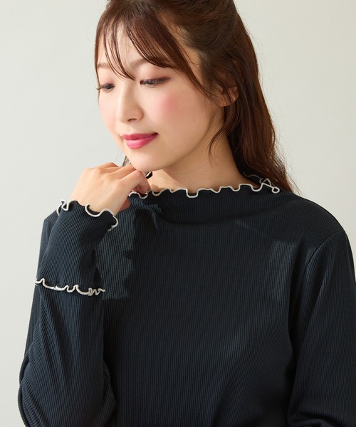 Rose Tiara(ローズティアラ)の「【人気商品の新型】【伸縮性◎】メローカットソー(Tシャツ/カットソー・レディース・ブラック/オフホワイト/キャメル/ピンク・38/42/46)」の15枚目の写真
