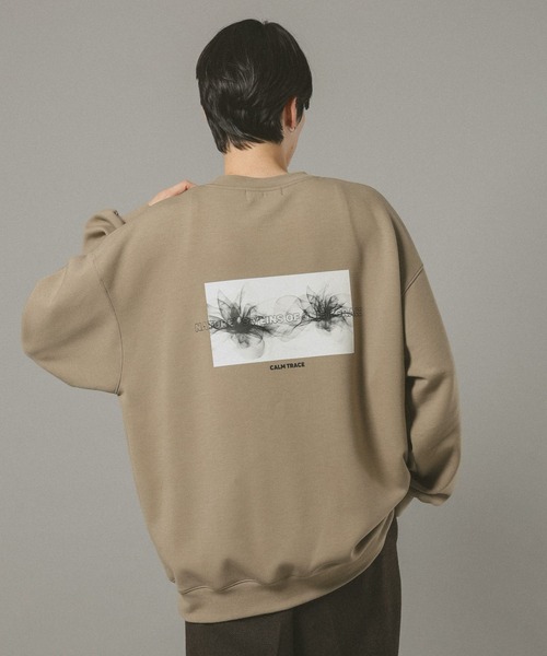 RAGEBLUE(レイジブルー)の「FLOWER PRINT DESIGN TECH SWEAT SHIRTS / フラワーフォトテックスウェット(スウェット・メンズ・ダークブラウン/ブラック/ベージュ系その他2/グレー系その他・MEDIUM/SMALL/LARGE)」の4枚目の写真