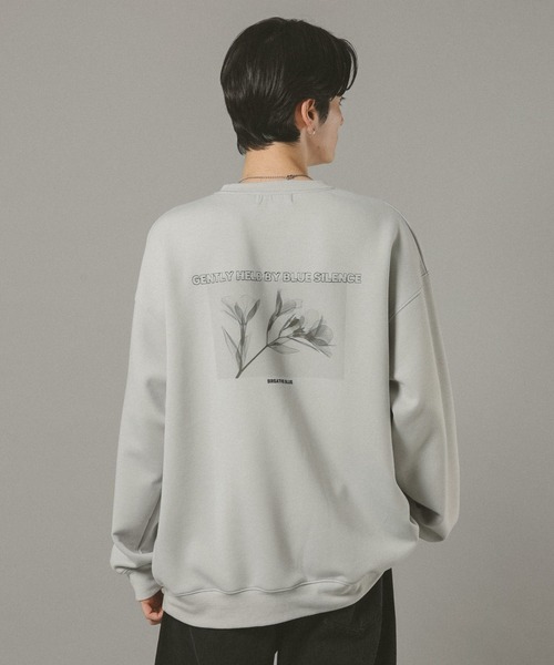 RAGEBLUE(レイジブルー)の「FLOWER PRINT DESIGN TECH SWEAT SHIRTS / フラワーフォトテックスウェット(スウェット・メンズ・ダークブラウン/ブラック/ベージュ系その他2/グレー系その他・MEDIUM/SMALL/LARGE)」の6枚目の写真