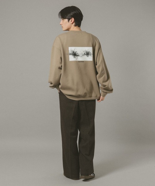 RAGEBLUE(レイジブルー)の「FLOWER PRINT DESIGN TECH SWEAT SHIRTS / フラワーフォトテックスウェット(スウェット・メンズ・ダークブラウン/ブラック/ベージュ系その他2/グレー系その他・MEDIUM/SMALL/LARGE)」の9枚目の写真