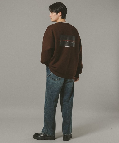 RAGEBLUE(レイジブルー)の「FLOWER PRINT DESIGN TECH SWEAT SHIRTS / フラワーフォトテックスウェット(スウェット・メンズ・ダークブラウン/ブラック/ベージュ系その他2/グレー系その他・MEDIUM/SMALL/LARGE)」の15枚目の写真