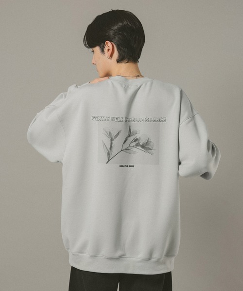 RAGEBLUE(レイジブルー)の「FLOWER PRINT DESIGN TECH SWEAT SHIRTS / フラワーフォトテックスウェット(スウェット・メンズ・ダークブラウン/ブラック/ベージュ系その他2/グレー系その他・MEDIUM/SMALL/LARGE)」の5枚目の写真