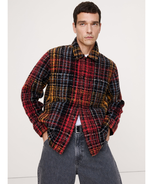Banana Republic（バナナリパブリック）の「プレイド ブークレ シャツジャケット（その他アウター・メンズ・マルチ・S/XL/L/M）」の6枚目の写真