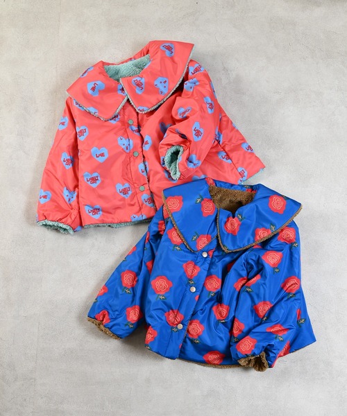 MARKEY'S（マーキーズ）の「リバーシブルビッグカラージャケット（ブルゾン・キッズ・ブルー系その他/ピンク系その他・130/120/110/100/90/80）」の17枚目の写真