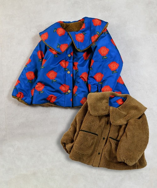 MARKEY'S（マーキーズ）の「リバーシブルビッグカラージャケット（ブルゾン・キッズ・ブルー系その他/ピンク系その他・130/120/110/100/90/80）」の11枚目の写真