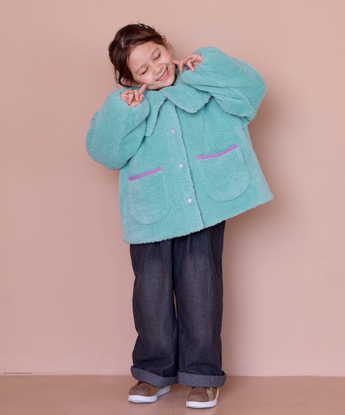 MARKEY'S（マーキーズ）の「リバーシブルビッグカラージャケット（ブルゾン・キッズ・ブルー系その他/ピンク系その他・130/120/110/100/90/80）」の22枚目の写真