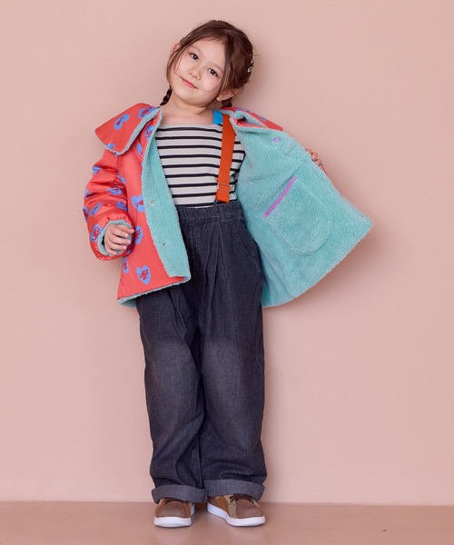 MARKEY'S（マーキーズ）の「リバーシブルビッグカラージャケット（ブルゾン・キッズ・ブルー系その他/ピンク系その他・130/120/110/100/90/80）」の19枚目の写真