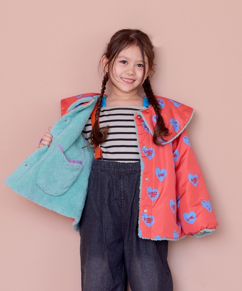 MARKEY'S（マーキーズ）の「リバーシブルビッグカラージャケット（ブルゾン・キッズ・ブルー系その他/ピンク系その他・130/120/110/100/90/80）」の18枚目の写真