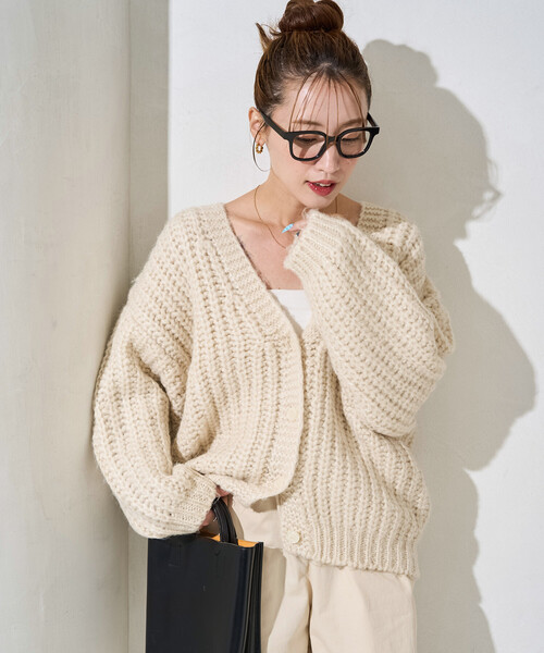 FREAK'S STORE（フリークスストア） カーディガン 限定展開 裏配色 スナップ ニット カーディガン レディース : ZOZOTOWN  Yahoo!店 - 通販 - Yahoo!ショッピング フリークスストア　ニットカーディガン