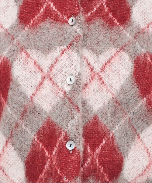 DEICY（デイシー）の「ハートアーガイルカーディガン（カーディガン