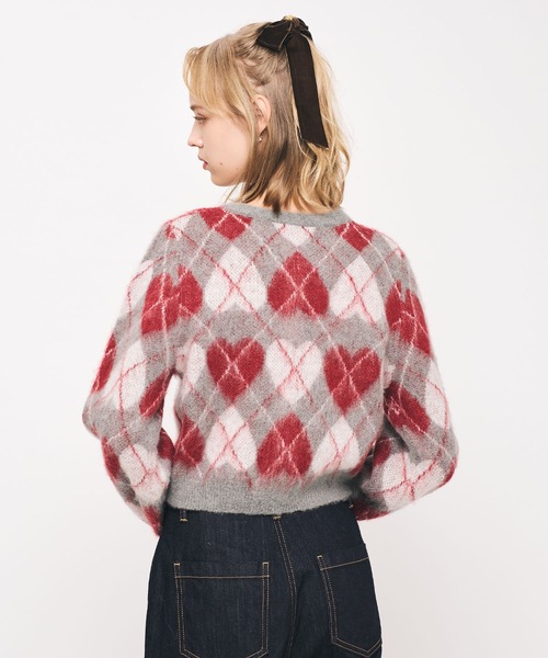 DEICY（デイシー）の「ハートアーガイルカーディガン（カーディガン