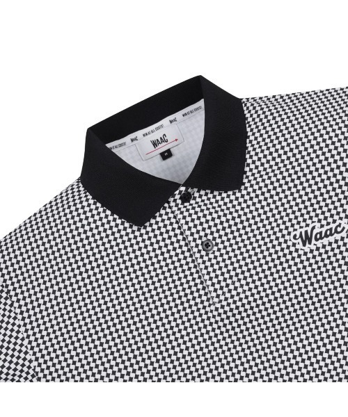 WAAC（ワック）の「MENS アーガイルパターン半袖ポロシャツ（ポロシャツ・メンズ・ブラウン/ブラック・MEDIUM/LARGE/SMALL/X-LARGE）」の6枚目の写真