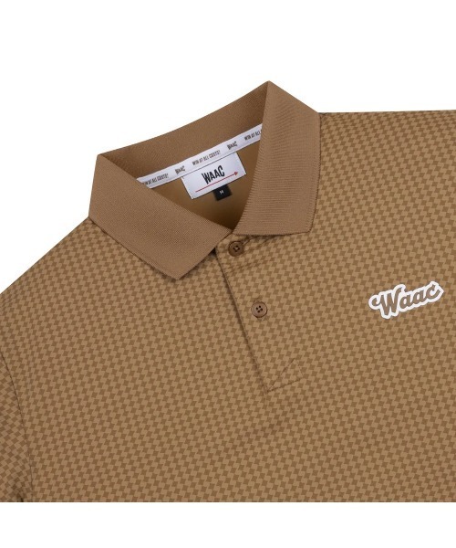 WAAC（ワック）の「MENS アーガイルパターン半袖ポロシャツ（ポロシャツ・メンズ・ブラウン/ブラック・MEDIUM/LARGE/SMALL/X-LARGE）」の9枚目の写真
