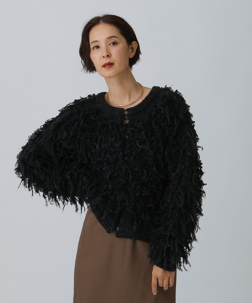 LEPSIM（レプシィム）の「3ゲージ2WAYループプルオーバー　595721（ニット/セーター・レディース・グレー/ブラック/アイボリー・FREE）」の2枚目の写真