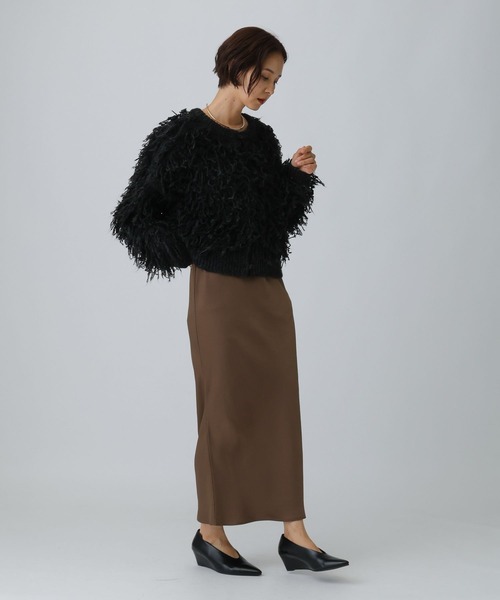 LEPSIM（レプシィム）の「3ゲージ2WAYループプルオーバー　595721（ニット/セーター・レディース・グレー/ブラック/アイボリー・FREE）」の20枚目の写真