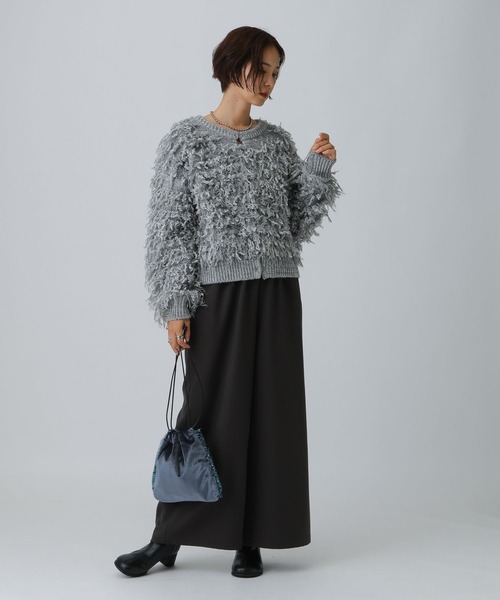 LEPSIM（レプシィム）の「3ゲージ2WAYループプルオーバー　595721（ニット/セーター・レディース・グレー/ブラック/アイボリー・FREE）」の15枚目の写真