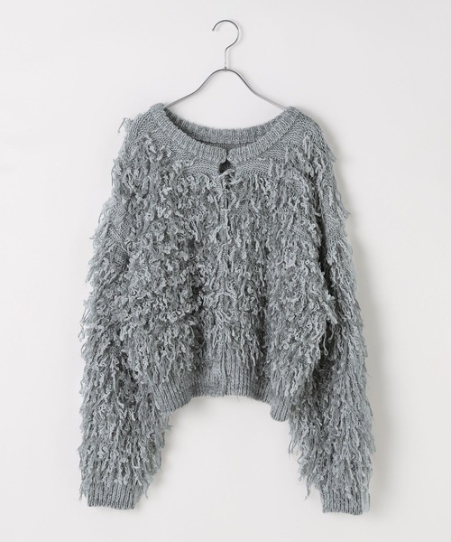 LEPSIM（レプシィム）の「3ゲージ2WAYループプルオーバー　595721（ニット/セーター・レディース・グレー/ブラック/アイボリー・FREE）」の13枚目の写真