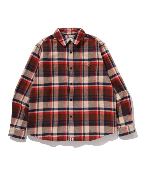 A BATHING APE(アベイシングエイプ)の「BAPE CHECK SHIRT(シャツ/ブラウス・メンズ・ネイビー/レッド/グリーン・SMALL/MEDIUM/LARGE/X-LARGE/XX-LARGE)」の3枚目の写真